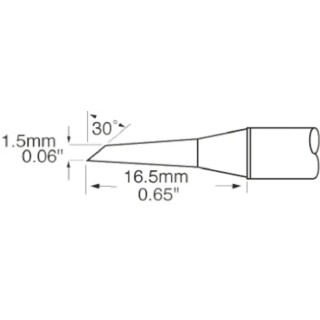 Metcal SFP 1.5 mm Hoof 16.5 mm Soldering Iron Tip for use with MFR-H1-SC2 SFP-DRH15