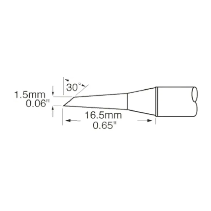 Metcal SFP 1.5 mm Hoof 16.5 mm Soldering Iron Tip for use with MFR-H1-SC2 SFP-DRH15