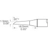 Metcal SFP 1.5 mm Hoof 16.5 mm Soldering Iron Tip for use with MFR-H1-SC2 SFP-DRH15