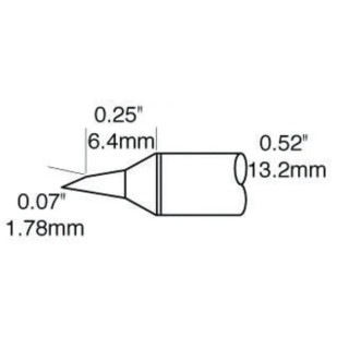 Metcal Soldering Iron Tip Hoof 1.78 mm Width 6.4 mm Length STTC-147P