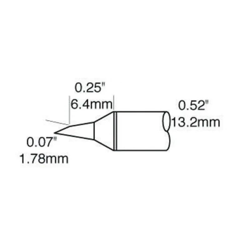 Metcal Soldering Iron Tip Hoof 1.78 mm Width 6.4 mm Length STTC-147P