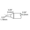 Metcal Soldering Iron Tip Hoof 1.78 mm Width 6.4 mm Length STTC-147P