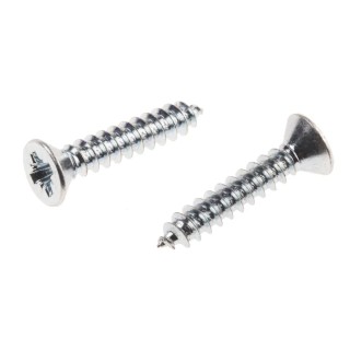 RS PRO Bright Zinc Steel Countersunk Head Self-Tapping Screw 19 mm Thread Size 6 546-5496