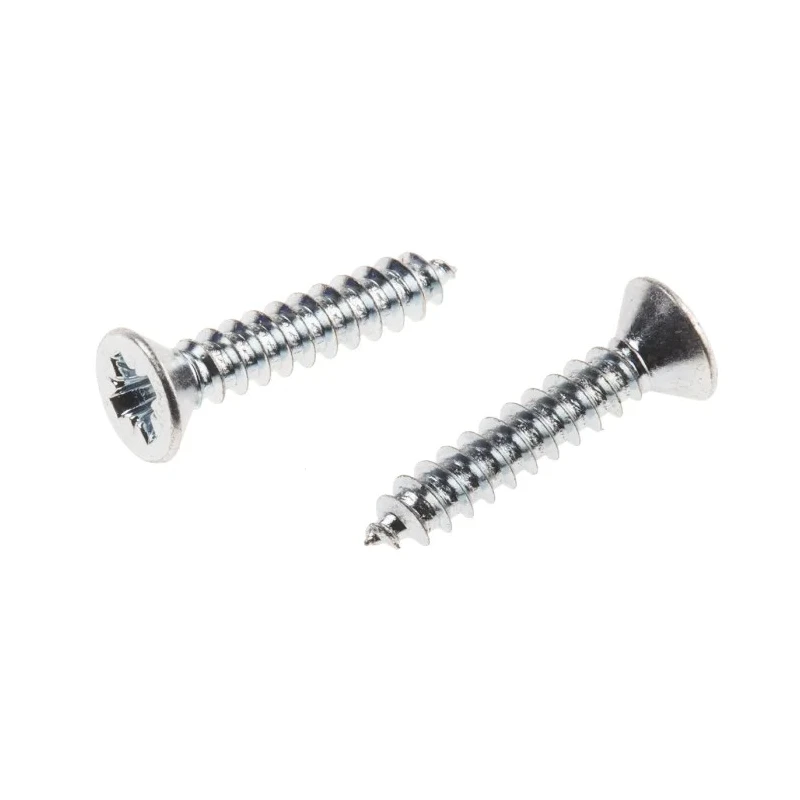 RS PRO Bright Zinc Steel Countersunk Head Self-Tapping Screw 19 mm Thread Size 6 546-5496
