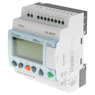 Crouzet Millenium 3 Series Logic Module 8-Input Analogue Digital Input 4 Relay Outputs 8A 12V DC 88970045