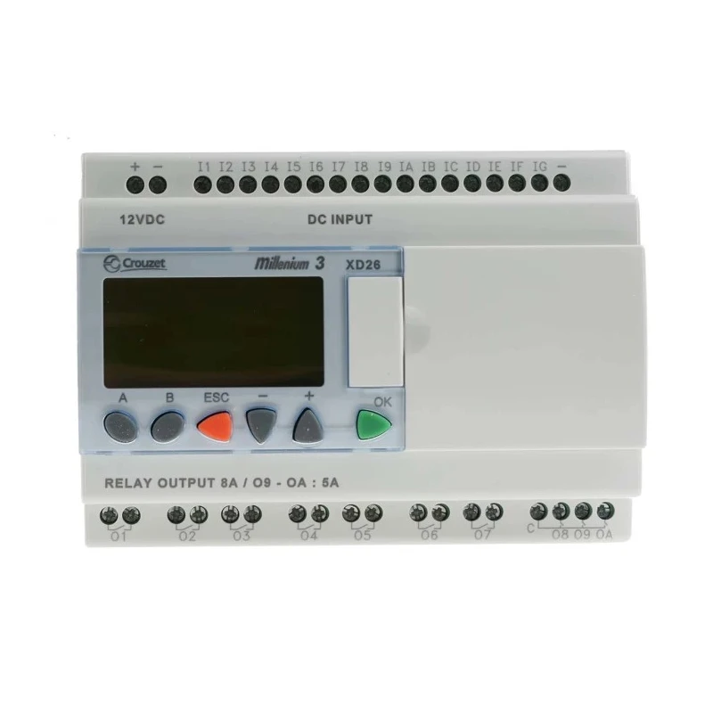 Crouzet Millenium 3 Series Expandable Logic Module 16 Inputs Digital Analogue, 10 Relay Outputs, 12V DC 88970165