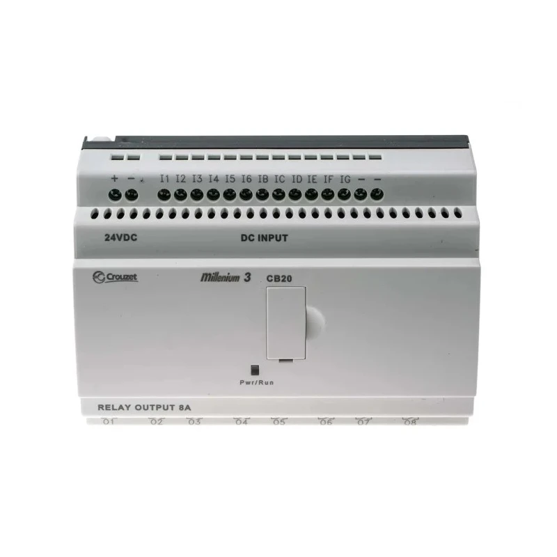 Crouzet Millenium 3 Series Logic Module 18-Input Analogue Digital Input 8 Relay Outputs 24V DC 8A 88970031