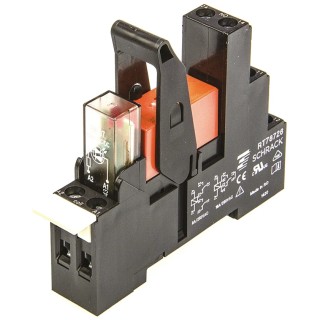 TE Connectivity Electromechanical Interface Relay, DIN Rail Mount, 24V AC Coil, DPDT, 8A Switching RT4S4R24 2-1415073-1