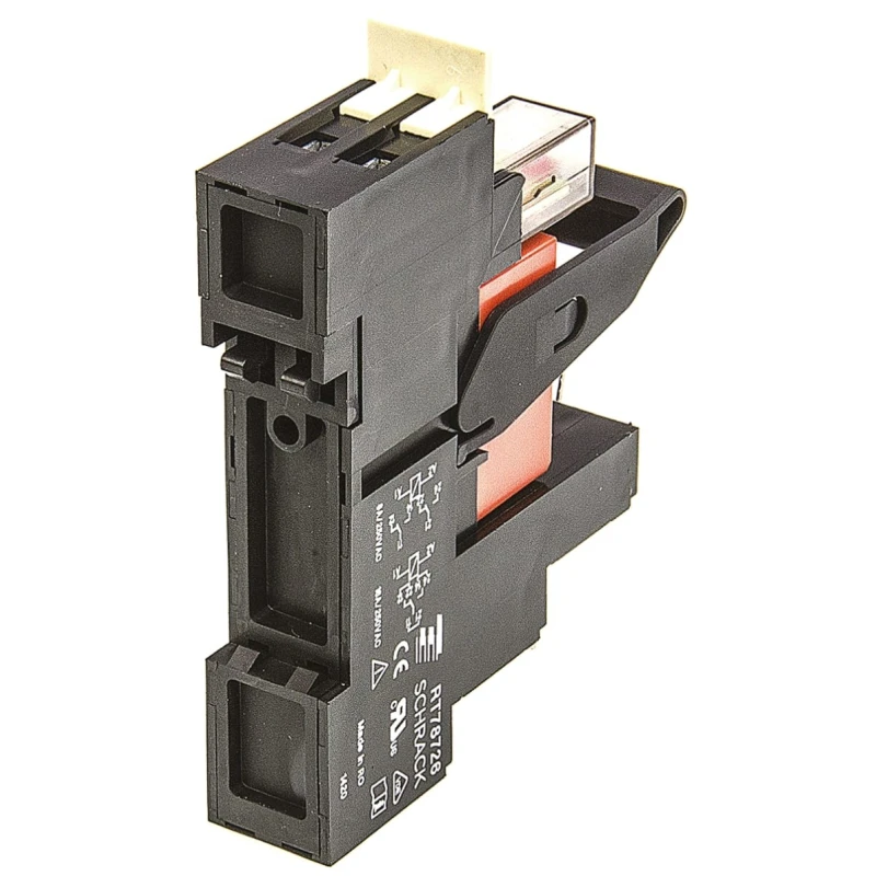 TE Connectivity Electromechanical Interface Relay, DIN Rail Mount, 24V AC Coil, DPDT, 8A Switching RT4S4R24 2-1415073-1