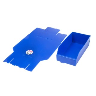 RS PRO Polypropylene Storage Bin 300 mm x 150 mm x 100 mm Blue 617-3198