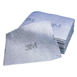 3M Spill Absorbent Sorbent Pad for Oil Use, 142L Absorbent Capacity, 100 Per Pack MA2002