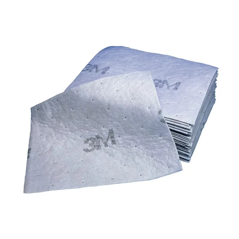3M Spill Absorbent Sorbent Pad for Oil Use, 142L Absorbent Capacity, 100 Per Pack MA2002