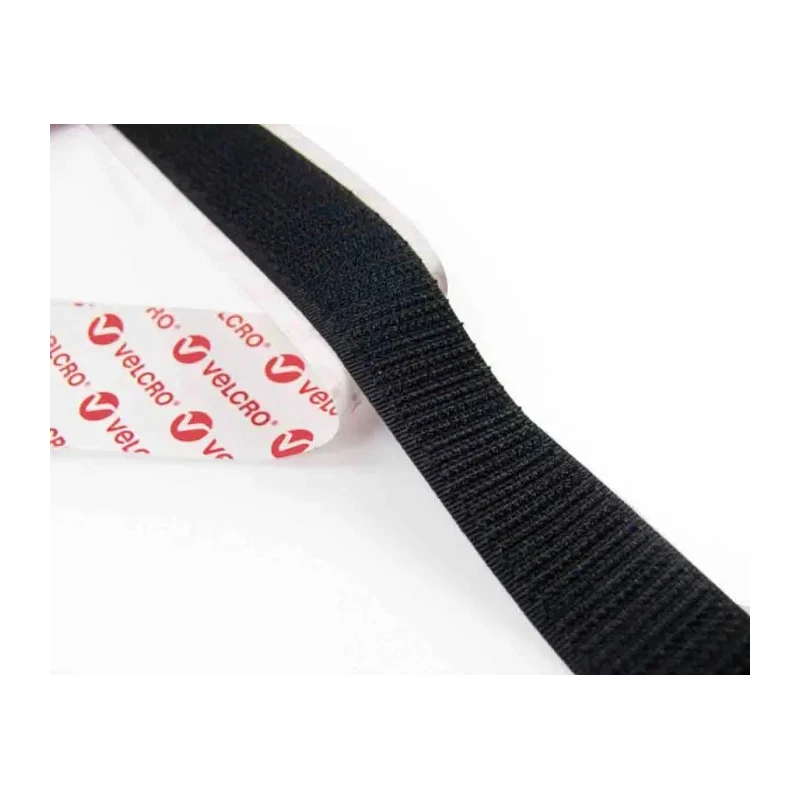 Velcro Black Hook Tape 20mm x 5m Water Based Acrylic Polymer Adhesive PS-18 EB88020330118264