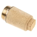 Legris Sintered Bronze Pneumatic Silencer 3/4 in G Threaded Male 12 bar Max Pressure 150°C Max Operating 619-2098