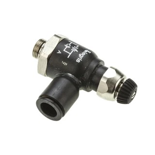 Legris 7060 Series Polymer Flow Controller Exhaust Regulator, Inlet Male Threaded, 10 bar Max Pressure 0-70°C 7060 08 10