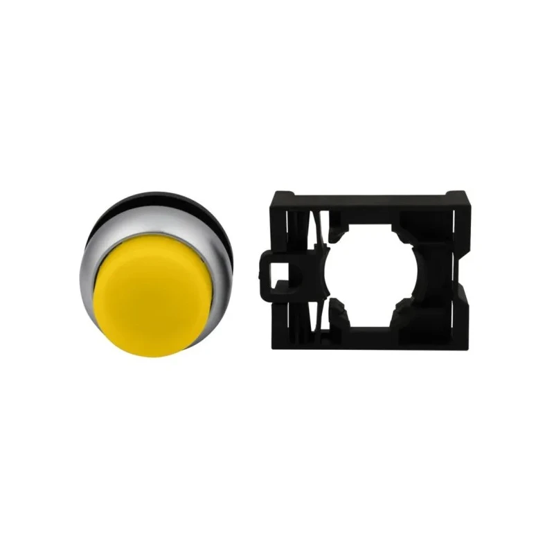 Eaton RMQ Titan M22 Series Yellow Maintained Push Button Head, 22 mm Cutout, IP69K 78635819 M22-DRLH-Y+M22-A