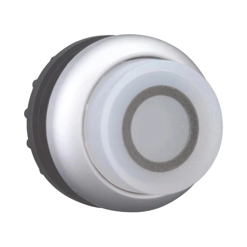 Eaton M22 Series White Momentary Push Button Head 22mm Cutout Diameter Plastic IP69K 70011279 M22-DLH-W-X0+M22-A