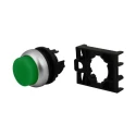 Vishay RMQ Titan M22 Series Green Maintained Push Button Head, 22 mm Cutout, Plastic, IP69K 78635818 M22-DRLH-G+M22-A