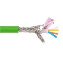 HARTING Cat5 Ethernet Cable 4 Core Shielded Screened PVC Jacket Green 50 m Cat5