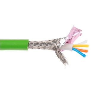 HARTING Cat5 Ethernet Cable 4 Core Shielded Screened PVC Jacket Green 50 m Cat5