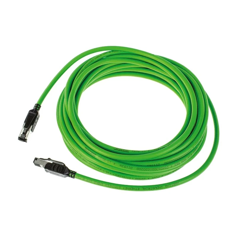 HARTING Cat5 Ethernet Cable 10 m Green RJ45 Male to RJ45 Male U/FTP PVC 09457711151