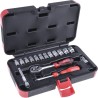 RS PRO 16-Piece 1/4 in Shallow Socket Set Chrome Vanadium Steel Metric Sizes 4-13 mm 623-6413