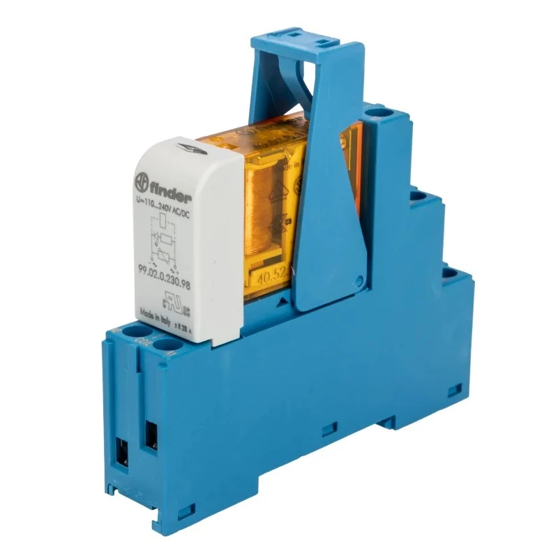 Finder 48 Series Interface Relay DIN Rail, DPDT, 110V AC Coil Voltage, 8A Switching Current, Silver 48.52.8.110.0060SPA
