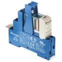 Finder 48 Series Interface Relay DIN Rail Mount 24V DC Coil 8A Switching DPDT Contact 22.2mA Coil Current 48.52.7.024.0050SPA