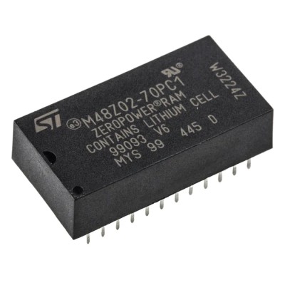 STMicroelectronics 16 kB 70 ns Non-Volatile RAM (NVRAM) 24-Pin PCDIP M48Z02-70PC1