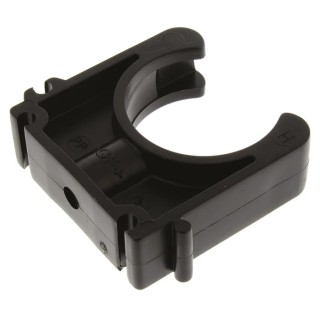 Georg Fischer Galvanised Polypropylene Black Saddle Clamp Pipe Clip 25.4mm Fixing Hole Diameter 6mm 167061088