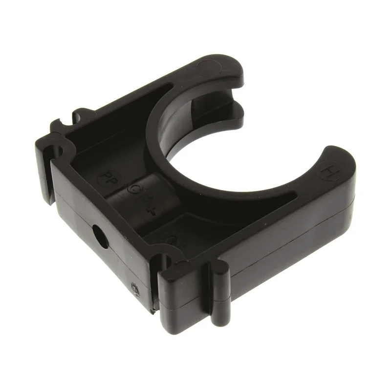 Georg Fischer Galvanised Polypropylene Black Saddle Clamp Pipe Clip 25.4mm Fixing Hole Diameter 6mm 167061088
