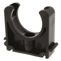 Georg Fischer Galvanised Polypropylene Black Saddle Clamp Pipe Clip 25.4mm Fixing Hole Diameter 6mm 167061088