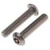 RS PRO Plain Stainless Steel Button Tamper Proof Security Screw, M5 x 25 mm 621-2726