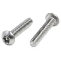 RS PRO Plain Stainless Steel Button Tamper Proof Security Screw M4 x 20 mm 621-2669
