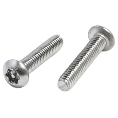 RS PRO Plain Stainless Steel Button Tamper Proof Security Screw M4 x 20 mm 621-2669