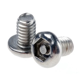 RS PRO Plain Stainless Steel Button Tamper Proof Security Screw M4 x 6 mm 621-2782
