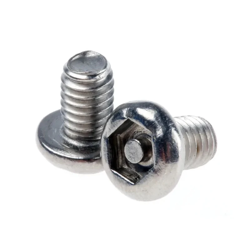 RS PRO Plain Stainless Steel Button Tamper Proof Security Screw M4 x 6 mm 621-2782