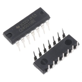 Texas Instruments 4 2-Input NOR Logic Gate, 14-Pin PDIP CD4001UBE
