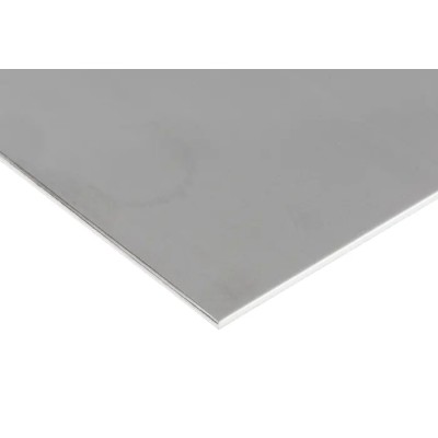 RS PRO Stainless Steel Metal Sheet 500 mm x 300 mm x 2.5 mm 264-7279