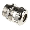 ABB Metallic Nickel Plated Brass Cable Gland, M25 Thread, 10 mm Min. Cable Diameter, 14 mm Max., IP68 Rated 264-7386