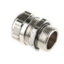 ABB Metallic Nickel Plated Brass Cable Gland, M25 Thread, 10 mm Min. Cable Diameter, 14 mm Max., IP68 Rated 264-7386