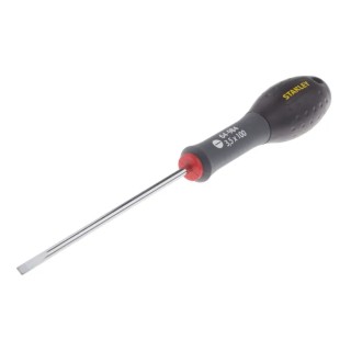 Stanley Standard Slotted Screwdriver 100 mm Blade, Insulated, Soft Grip Handle 1-64-984