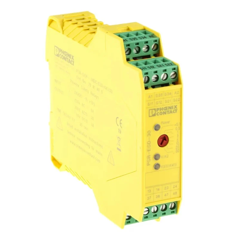 Phoenix Contact 24V DC Safety Relay with 2 Safety Contacts and 2 Auxiliary Contacts PSR-SCP- 24DC/ESD/4X1/30 2981800