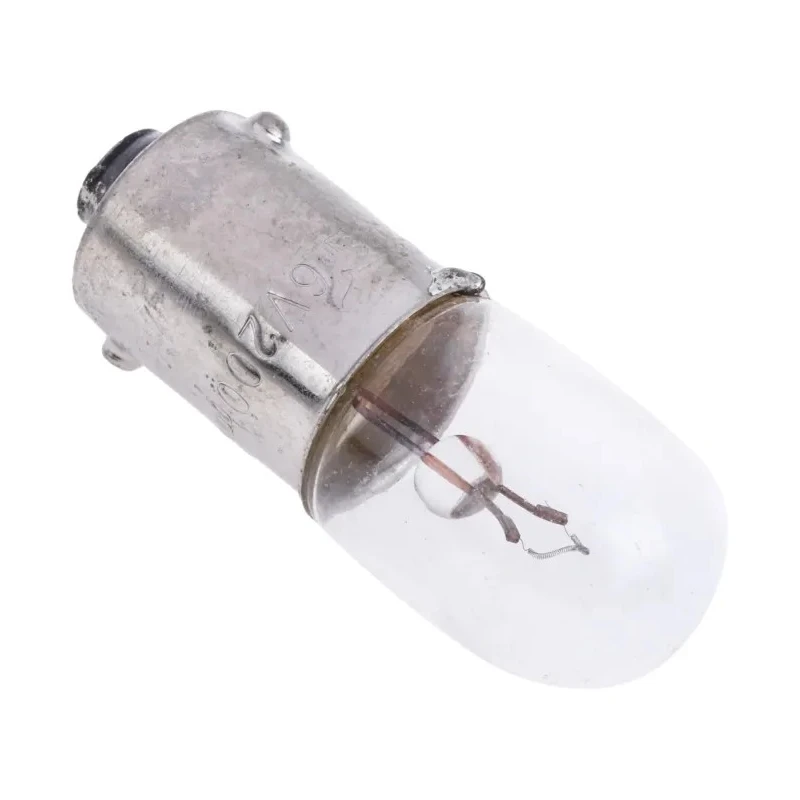 RS PRO BA9S Indicator Light, Clear Lens, 6 V, 200 mA, 15000 Hours Lifespan BA9S
