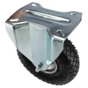 RS PRO Fixed Castor, 150 kg Load Capacity, 260 mm Rubber Wheel, Steel Hub, Roller Bearing, Fixed Rotation 666-7606