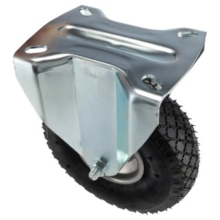 RS PRO Fixed Castor, 150 kg Load Capacity, 260 mm Rubber Wheel, Steel Hub, Roller Bearing, Fixed Rotation 666-7606