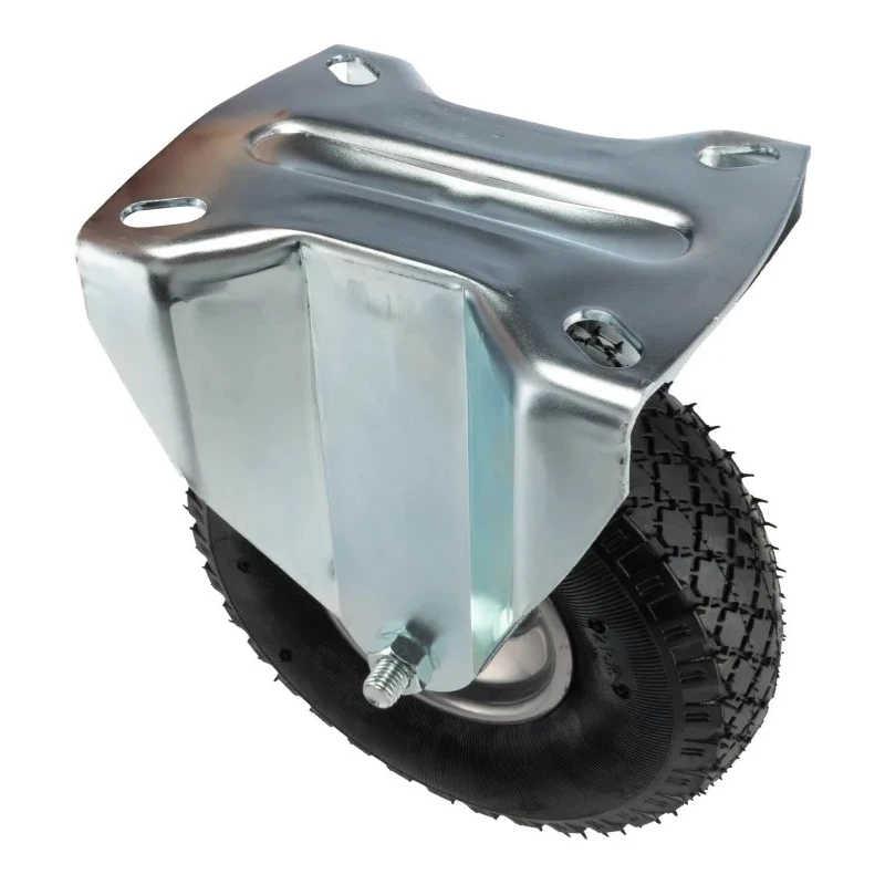 RS PRO Fixed Castor, 150 kg Load Capacity, 260 mm Rubber Wheel, Steel Hub, Roller Bearing, Fixed Rotation 666-7606