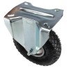 RS PRO Fixed Castor, 150 kg Load Capacity, 260 mm Rubber Wheel, Steel Hub, Roller Bearing, Fixed Rotation 666-7606