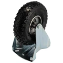 RS PRO Fixed Castor, 150 kg Load Capacity, 260 mm Rubber Wheel, Steel Hub, Roller Bearing, Fixed Rotation 666-7606