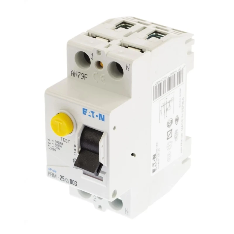 Eaton Xboard Series Residual Current Circuit Breaker 25A 1-Pole 30 mA Type AC 500A 230V AC 235390 PFIM-25/2/003-MW